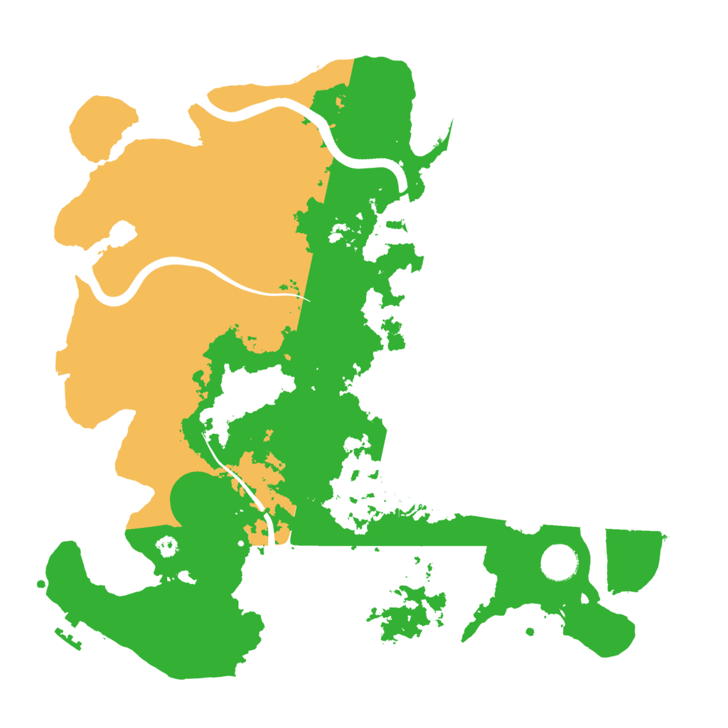 Biome Rust Map: Procedural Map, Size: 3500, Seed: 1240657379