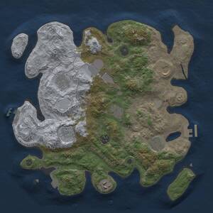 Thumbnail Rust Map: Procedural Map, Size: 3500, Seed: 707106809, 14 Monuments