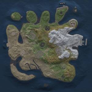 Thumbnail Rust Map: Procedural Map, Size: 2800, Seed: 1313964972, 11 Monuments