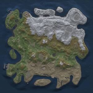 Thumbnail Rust Map: Procedural Map, Size: 4000, Seed: 71864916, 16 Monuments