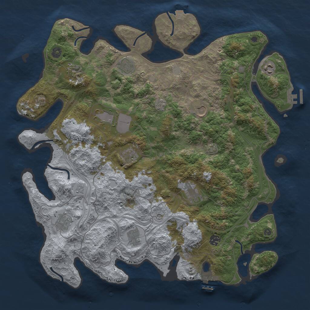 Rust Map: Procedural Map, Size: 4300, Seed: 1667367391, 17 Monuments