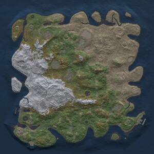 Thumbnail Rust Map: Procedural Map, Size: 4553, Seed: 848914777, 17 Monuments