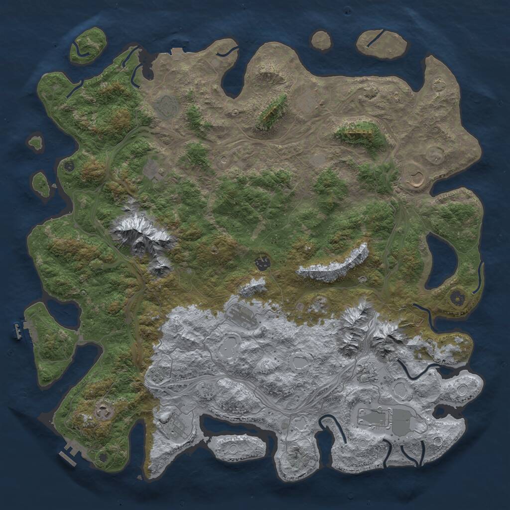 Rust Map: Procedural Map, Size: 5079, Seed: 4140648, 17 Monuments