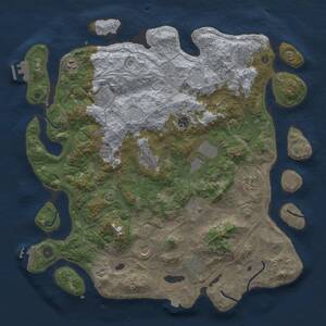 Thumbnail Rust Map: Procedural Map, Size: 4500, Seed: 1186483160, 17 Monuments