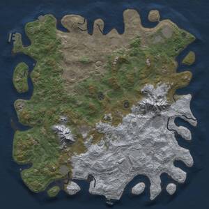 Thumbnail Rust Map: Procedural Map, Size: 5000, Seed: 1391642461, 17 Monuments