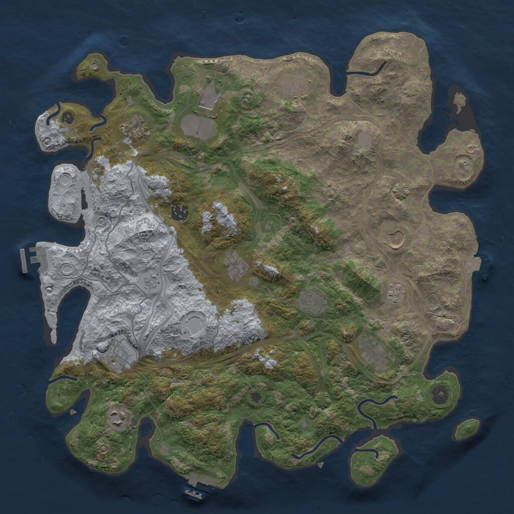 Rust Map: Procedural Map, Size: 4250, Seed: 1777075010, 17 Monuments