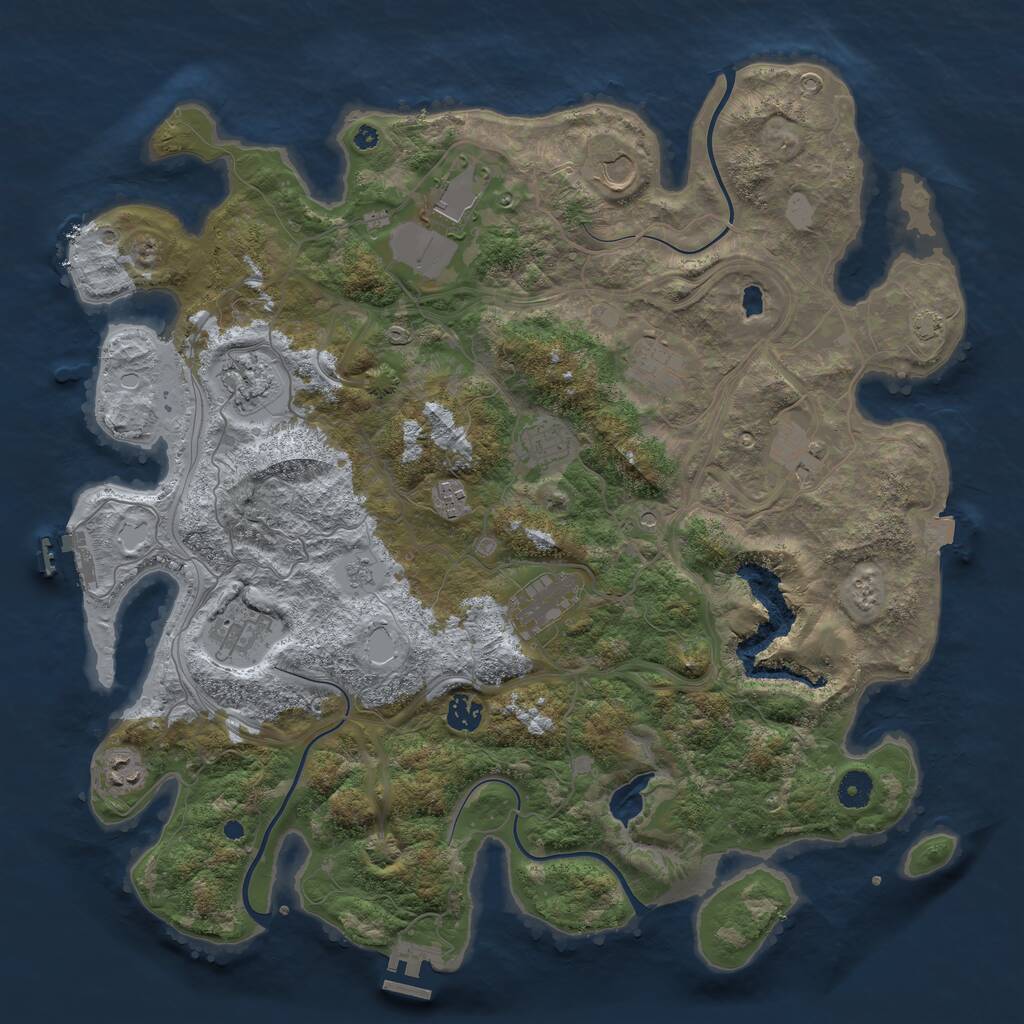 Rust Map: Procedural Map, Size: 4250, Seed: 1777075010, 17 Monuments