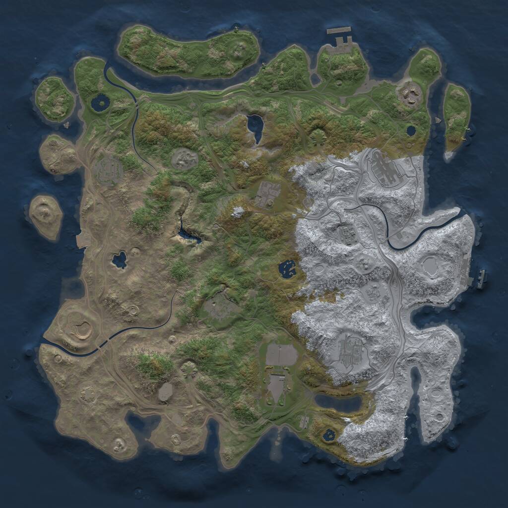 Rust Map: Procedural Map, Size: 4250, Seed: 146039935, 15 Monuments