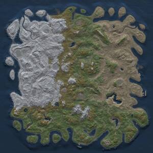 Thumbnail Rust Map: Procedural Map, Size: 6000, Seed: 2048, 17 Monuments