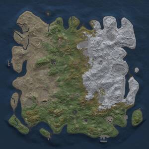 Thumbnail Rust Map: Procedural Map, Size: 4500, Seed: 420696969, 17 Monuments