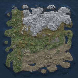 Thumbnail Rust Map: Procedural Map, Size: 4500, Seed: 3737473, 17 Monuments