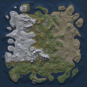 Thumbnail Rust Map: Procedural Map, Size: 5000, Seed: 41024, 17 Monuments