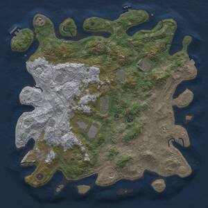 Thumbnail Rust Map: Procedural Map, Size: 4500, Seed: 901481336, 17 Monuments