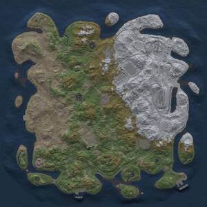 Thumbnail Rust Map: Procedural Map, Size: 4500, Seed: 1907039425, 17 Monuments