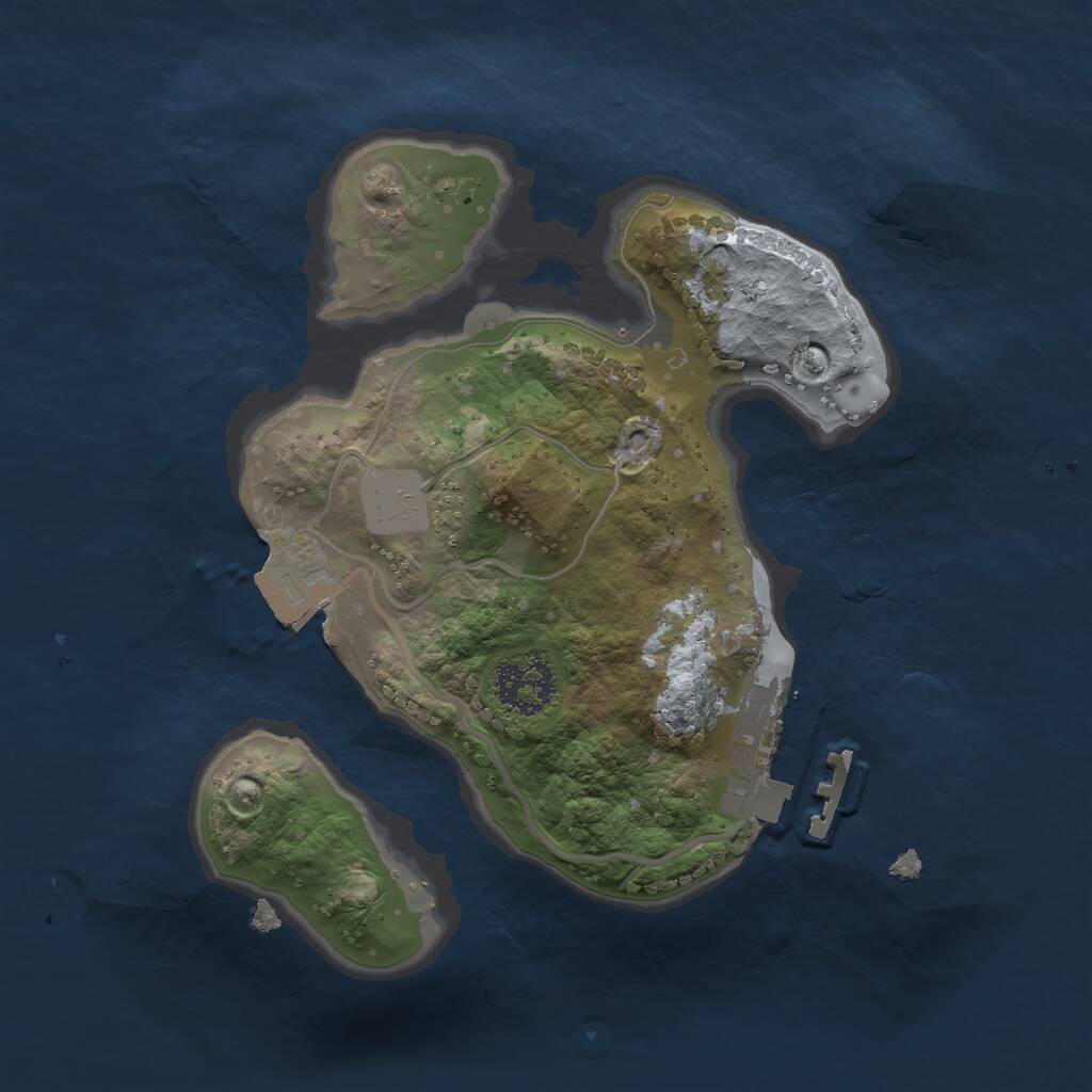 Rust Map: Procedural Map, Size: 1800, Seed: 243837550, 2 Monuments