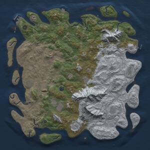 Thumbnail Rust Map: Procedural Map, Size: 5000, Seed: 1376450319, 17 Monuments