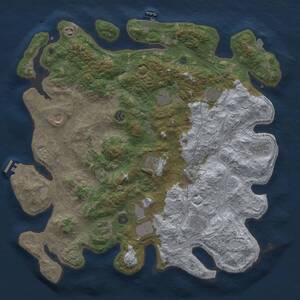 Thumbnail Rust Map: Procedural Map, Size: 4500, Seed: 356882773, 17 Monuments