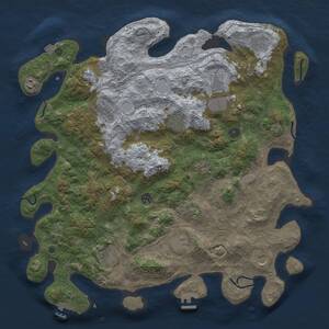 Thumbnail Rust Map: Procedural Map, Size: 4500, Seed: 1600614406, 17 Monuments