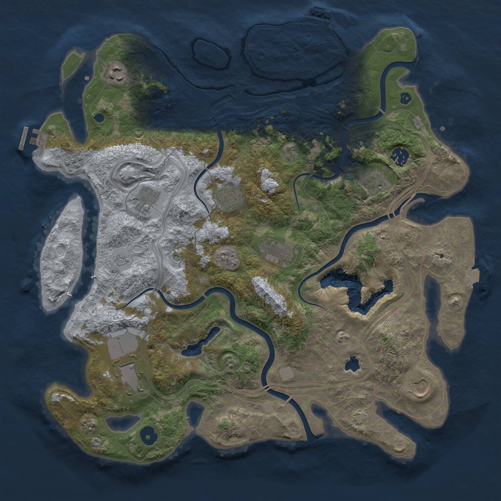 Rust Map: Procedural Map, Size: 4250, Seed: 314654879, 15 Monuments