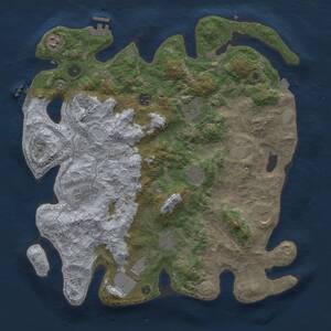 Thumbnail Rust Map: Procedural Map, Size: 4000, Seed: 10103333, 16 Monuments