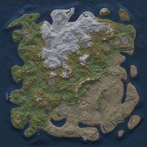 Thumbnail Rust Map: Procedural Map, Size: 4800, Seed: 16879087, 17 Monuments