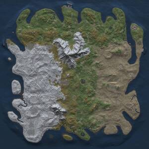 Thumbnail Rust Map: Procedural Map, Size: 5350, Seed: 1614944338, 17 Monuments