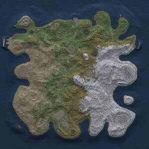 Thumbnail Rust Map: Procedural Map, Size: 3750, Seed: 605268577, 17 Monuments