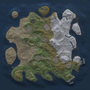 Thumbnail Rust Map: Procedural Map, Size: 3500, Seed: 82544389, 14 Monuments