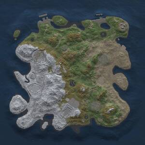 Thumbnail Rust Map: Procedural Map, Size: 3500, Seed: 1694980086, 13 Monuments