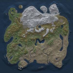 Thumbnail Rust Map: Procedural Map, Size: 4250, Seed: 10032024, 14 Monuments