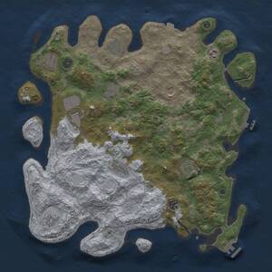 Thumbnail Rust Map: Procedural Map, Size: 4200, Seed: 518847, 17 Monuments