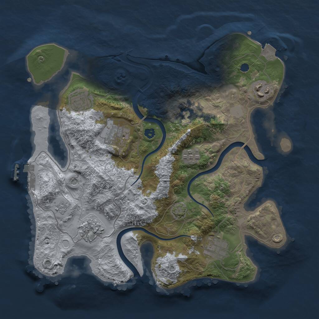 Rust Map: Procedural Map, Size: 3000, Seed: 652635902, 11 Monuments