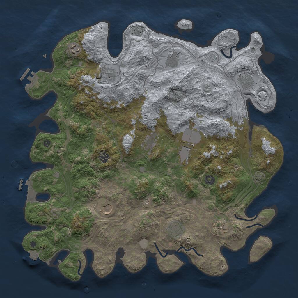 Rust Map: Procedural Map, Size: 4250, Seed: 1740621126, 17 Monuments