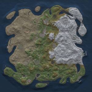 Thumbnail Rust Map: Procedural Map, Size: 4500, Seed: 63259483, 17 Monuments