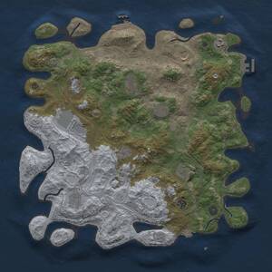 Thumbnail Rust Map: Procedural Map, Size: 4250, Seed: 123590228, 17 Monuments