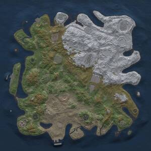 Thumbnail Rust Map: Procedural Map, Size: 4250, Seed: 333, 16 Monuments