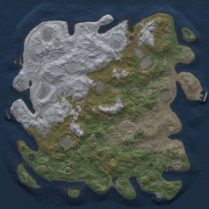 Thumbnail Rust Map: Procedural Map, Size: 4500, Seed: 278195816, 17 Monuments