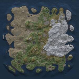 Thumbnail Rust Map: Procedural Map, Size: 4000, Seed: 1289519592, 17 Monuments