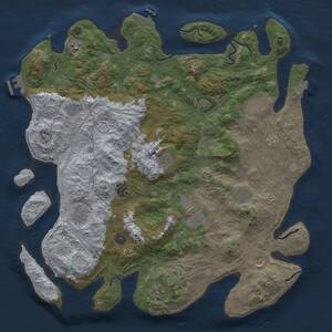 Thumbnail Rust Map: Procedural Map, Size: 4500, Seed: 829353820, 17 Monuments