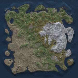 Thumbnail Rust Map: Procedural Map, Size: 4500, Seed: 481208167, 17 Monuments