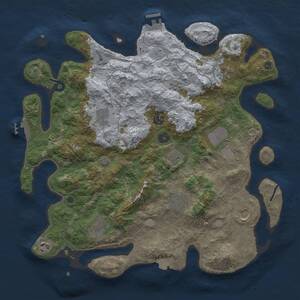 Thumbnail Rust Map: Procedural Map, Size: 4000, Seed: 859914211, 16 Monuments