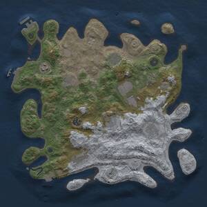 Thumbnail Rust Map: Procedural Map, Size: 3700, Seed: 984133054, 16 Monuments