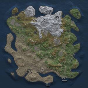 Thumbnail Rust Map: Procedural Map, Size: 4000, Seed: 861984658, 17 Monuments