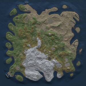 Thumbnail Rust Map: Procedural Map, Size: 4500, Seed: 11102021, 17 Monuments