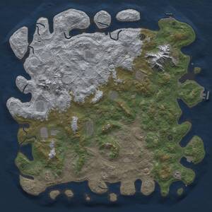 Thumbnail Rust Map: Procedural Map, Size: 5300, Seed: 74089056, 17 Monuments