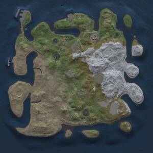 Thumbnail Rust Map: Procedural Map, Size: 3500, Seed: 428212040, 15 Monuments