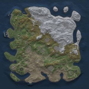 Thumbnail Rust Map: Procedural Map, Size: 4000, Seed: 1954368210, 16 Monuments