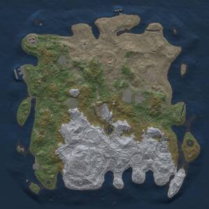 Thumbnail Rust Map: Procedural Map, Size: 4300, Seed: 371020717, 17 Monuments