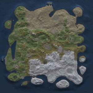 Thumbnail Rust Map: Procedural Map, Size: 4096, Seed: 1509745554, 16 Monuments