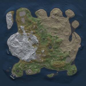 Thumbnail Rust Map: Procedural Map, Size: 3500, Seed: 2138972431, 15 Monuments